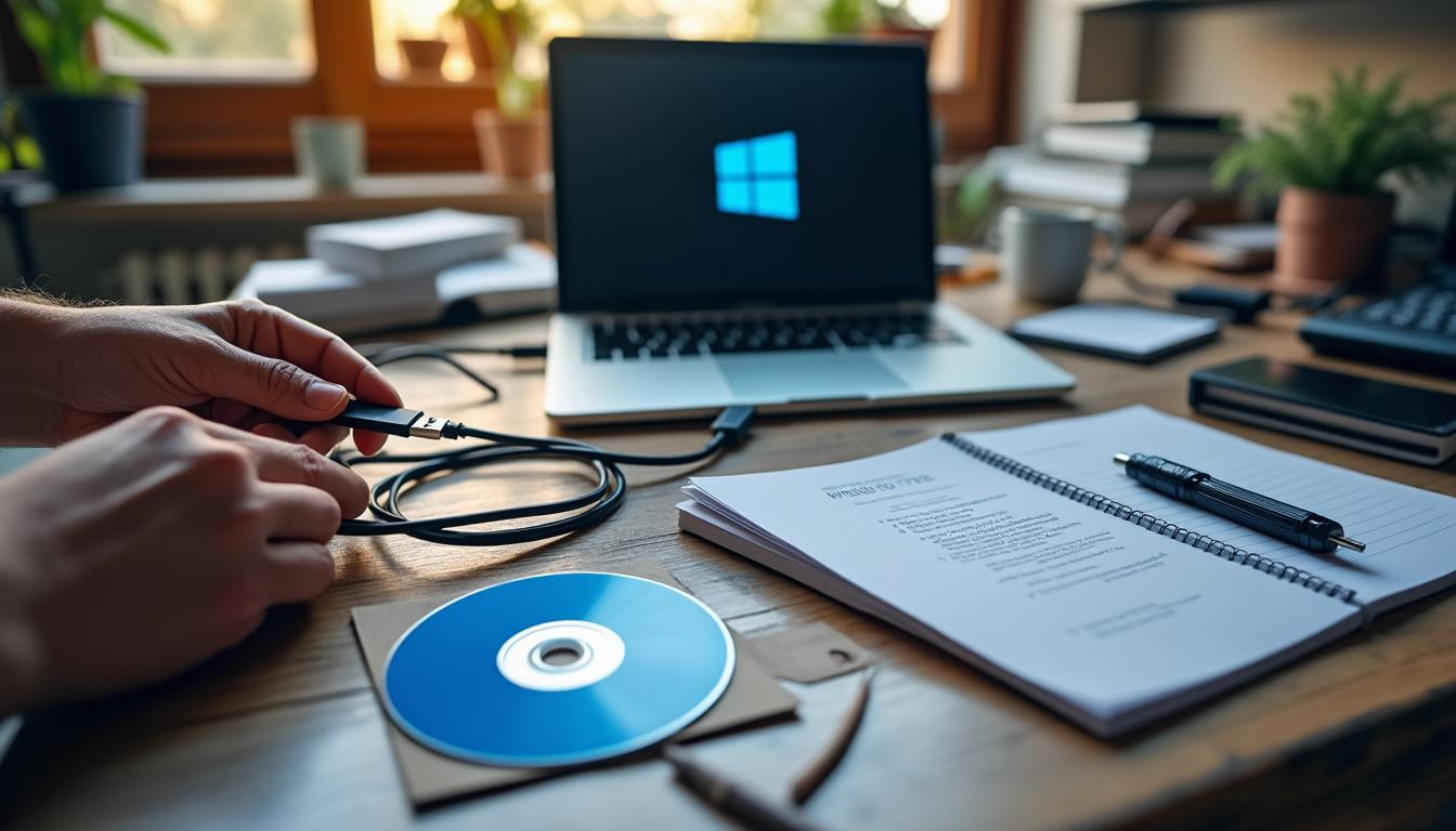 Illustration: Préparer le matériel et les prérequis pour installer Windows sur un PC