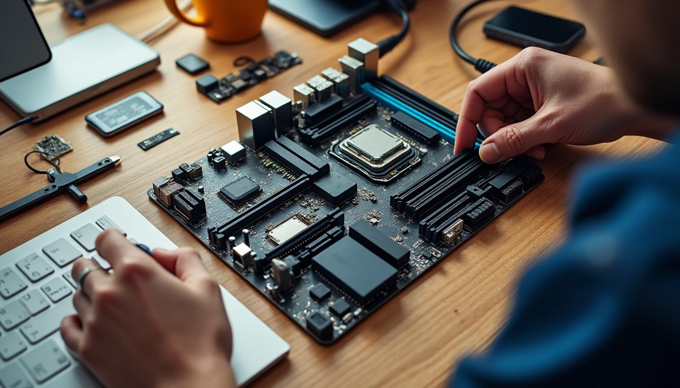 Illustration: Les composants et éléments clés de la carte mère de PC