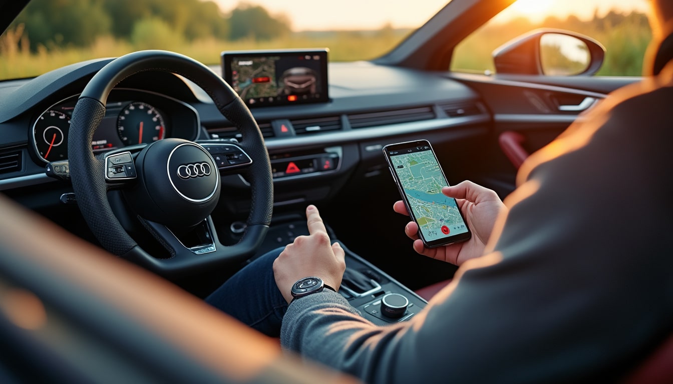 Illustration: Fonctionnalités principales et intégration de l’interface smartphone Audi