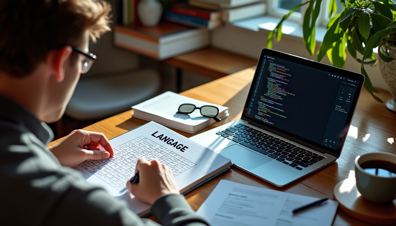 Illustration: Définition du langage informatique dans les mots fléchés