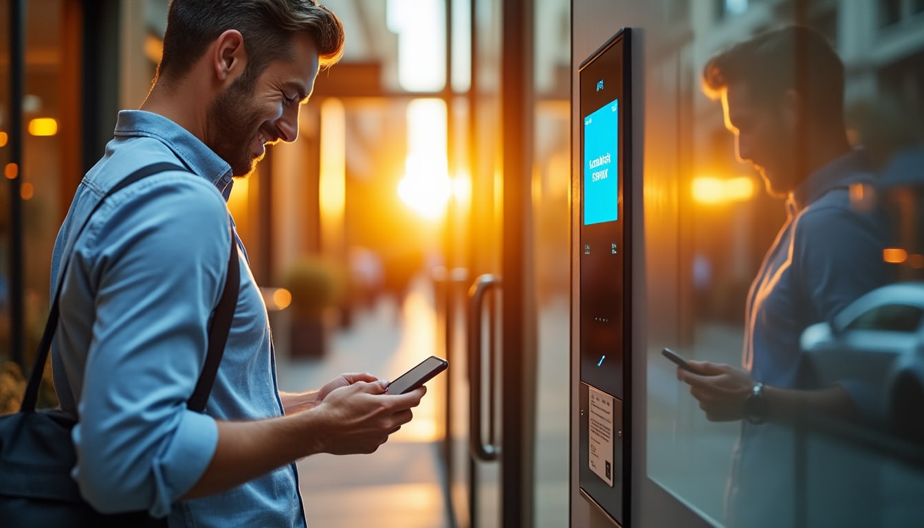 Illustration: Avantages à remplacer un badge NFC par un smartphone pour l’accès aux bâtiments