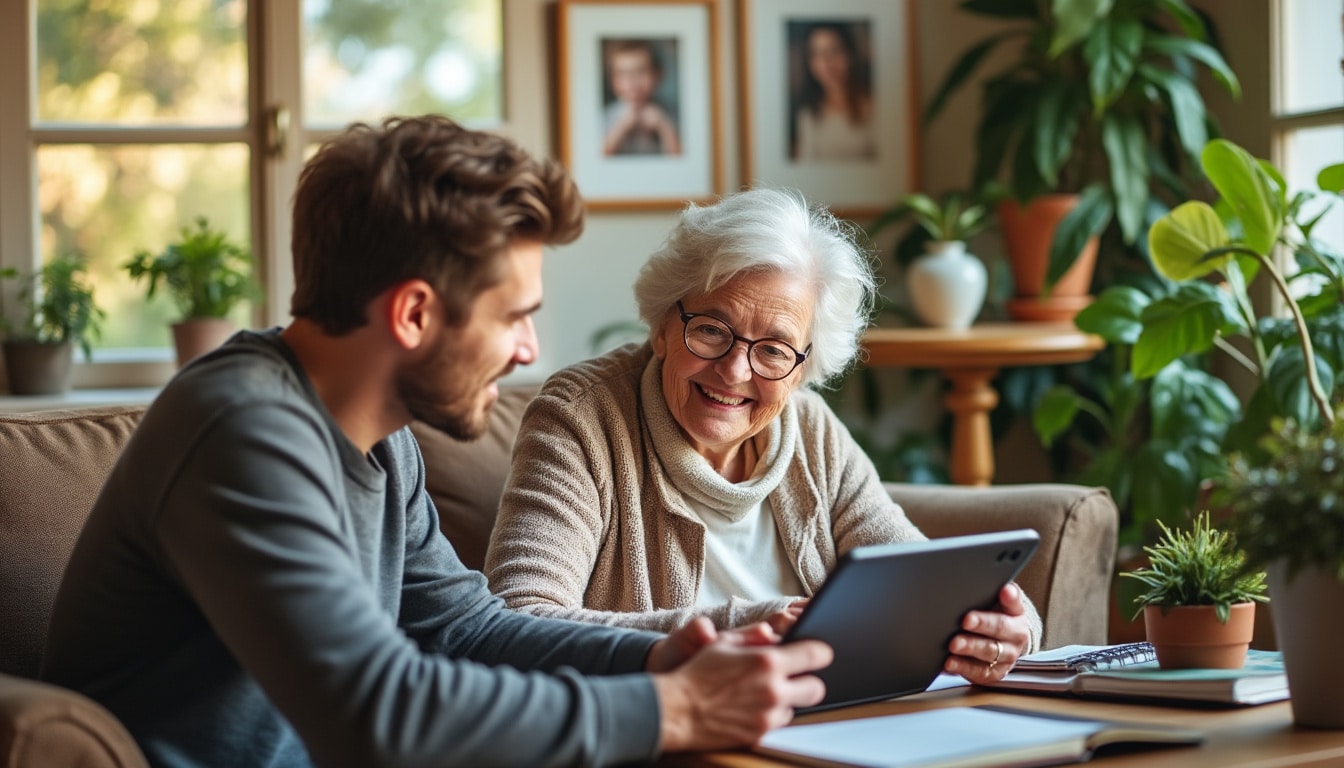 Illustration: Définition de l’aide informatique pour senior à domicile